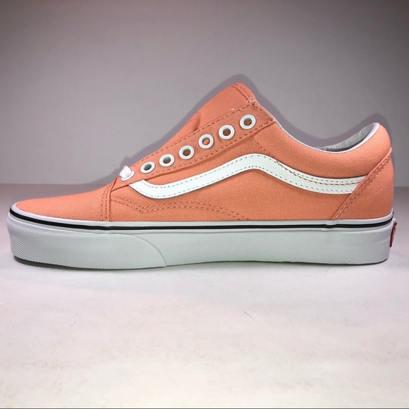 Vans Old Skool Peach Pink & True White Sneakers - Picture 2 of 8